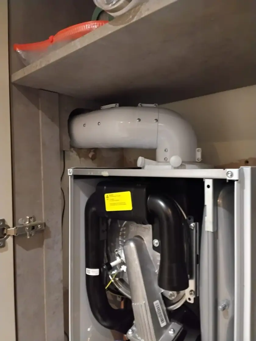 Vaillant boiler internals during an annual service